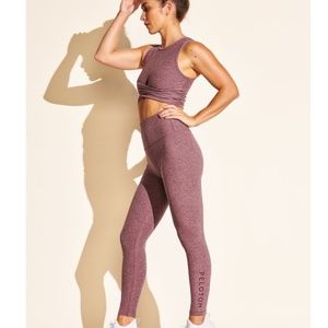 Set: Peloton Beyond Yoga Blush Leggings and Bralet